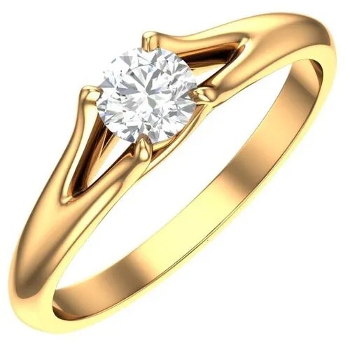 Золотое кольцо с бриллиантом 0101514-00000 17
