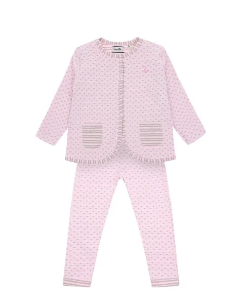 Розовый трикотажный комплект Sanetta fiftyseven детский