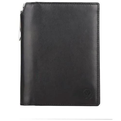 Бумажник для документов Cross Classics Black, с ручкой Cross, кожа наппа, гладкая, черный, 14 х 11 х