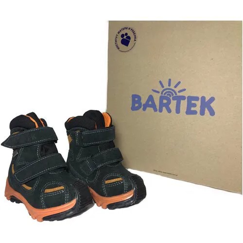 Ботинки для мальчиков утепленные с мембраной SYMPA-TEX черно-оранжевые 20 размер