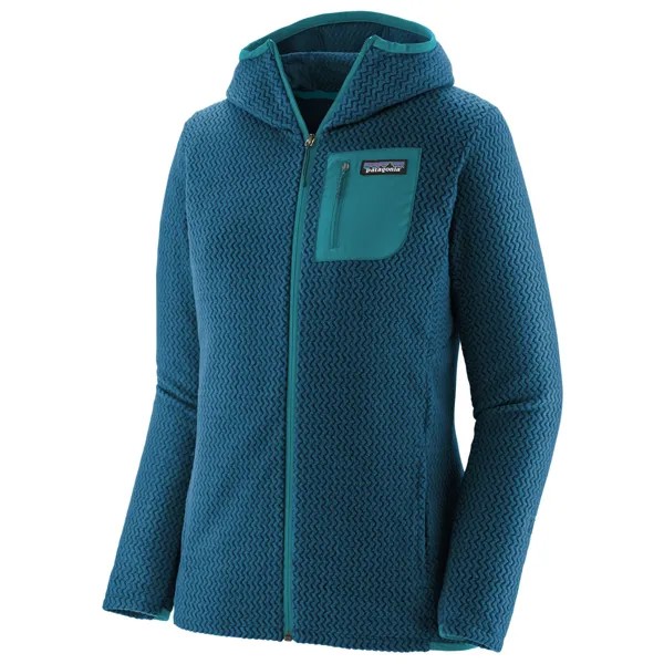 Флисовая жилетка Patagonia Women's R1 Air Full Zip Hoody, цвет Lagom Blue