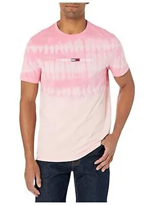 TOMMY JEANS Мужская розовая футболка классического кроя Good Times Tie Dye S
