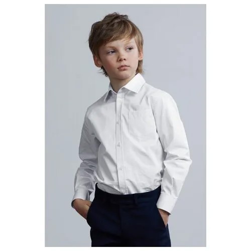 Школьная рубашка Silver Spoon, длинный рукав, размер 140 (9), белый