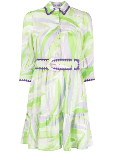 MC2 Saint Barth платье мини Toile De Jouy, зеленый