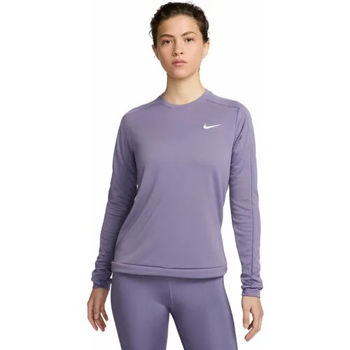 Лонгслив спортивный NIKE Dri-FIT Crew-Neck Running Top, размер M, , фиолетовый
