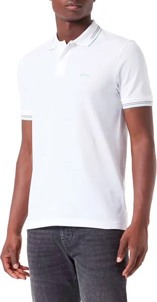 Белая футболка-поло для отдыха Paul Curved Джерси Hugo Boss, белый