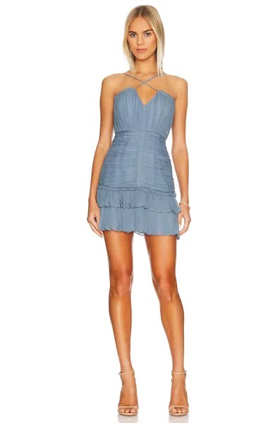 Платье мини Shona Joy Lauren Cross Front, цвет Dusty Blue