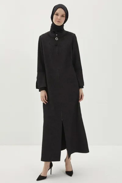 Пальто мусульманское женское Zühre 3328 черное 44 RU (товары доставляются из-за рубежа)