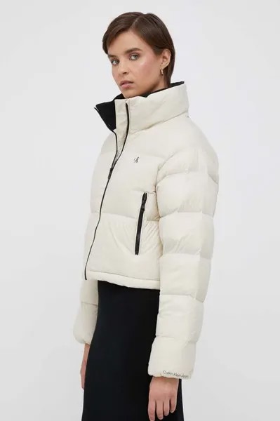 Пуховик Calvin Klein Jeans, бежевый