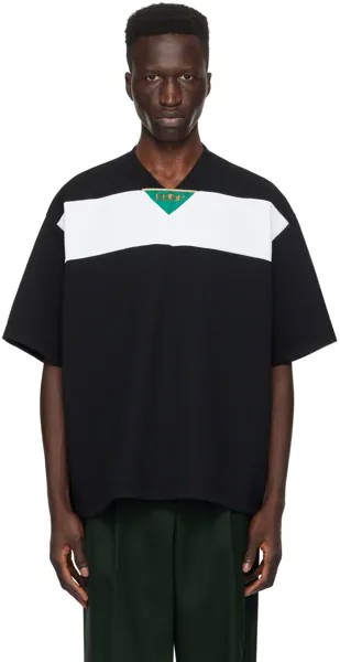 Черная футболка с v-образным вырезом Kolor