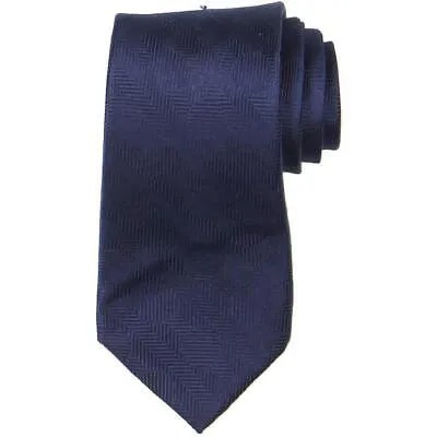 Мужской темно-синий галстук с шелковым узором Tommy Hilfiger O/S BHFO 6011