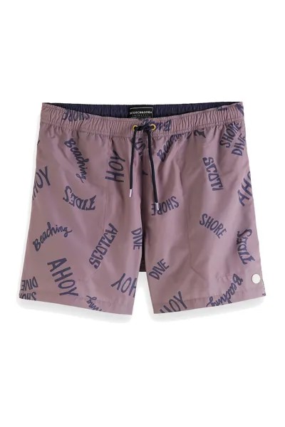 Плавки-Шорты с надписью Scotch & Soda, красный
