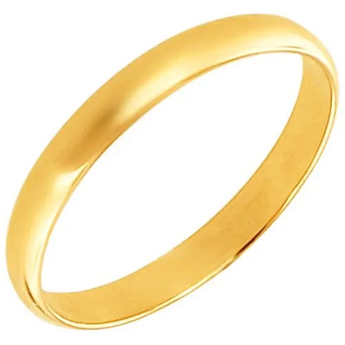 Кольцо обручальное Эстет, желтое золото, 585 проба, размер 15