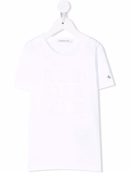 Calvin Klein Kids футболка с тисненым логотипом