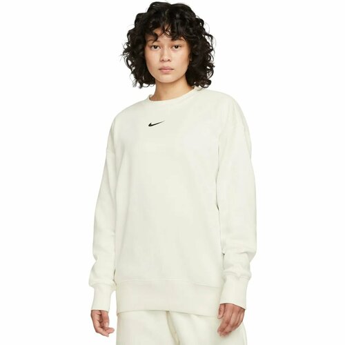 Свитшот спортивный NIKE W NSW PHNX FLC OS CREW, размер L, , белый