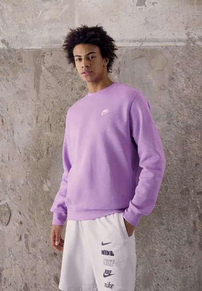 Толстовка CLUB CREW UNISEX Nike, шоковый фиолетовый/белый