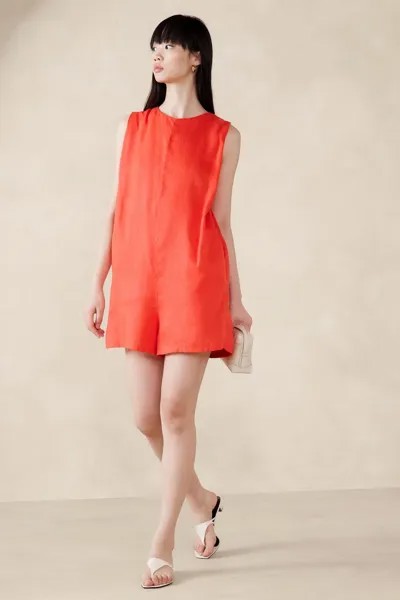 Льняной комбинезон Pinnacles Banana Republic, оранжевый