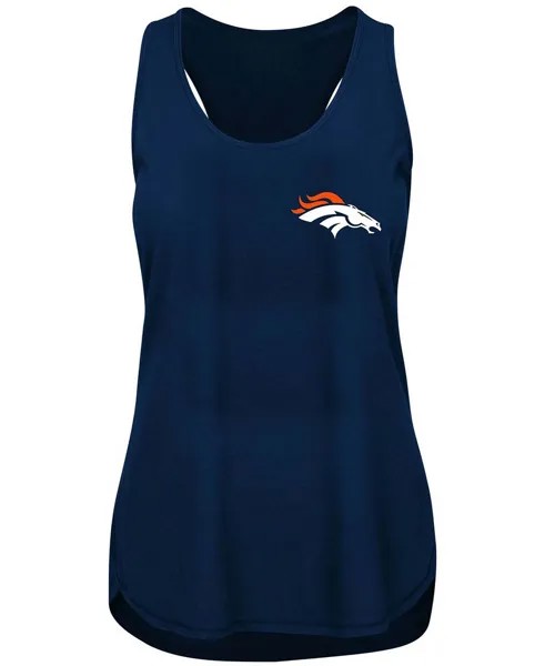 Женская темно-синяя майка больших размеров Denver Broncos Racerback Fanatics, темно-синий