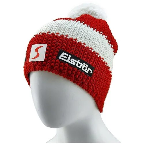 Шапка Eisbar, с утеплением, размер one size, белый, красный