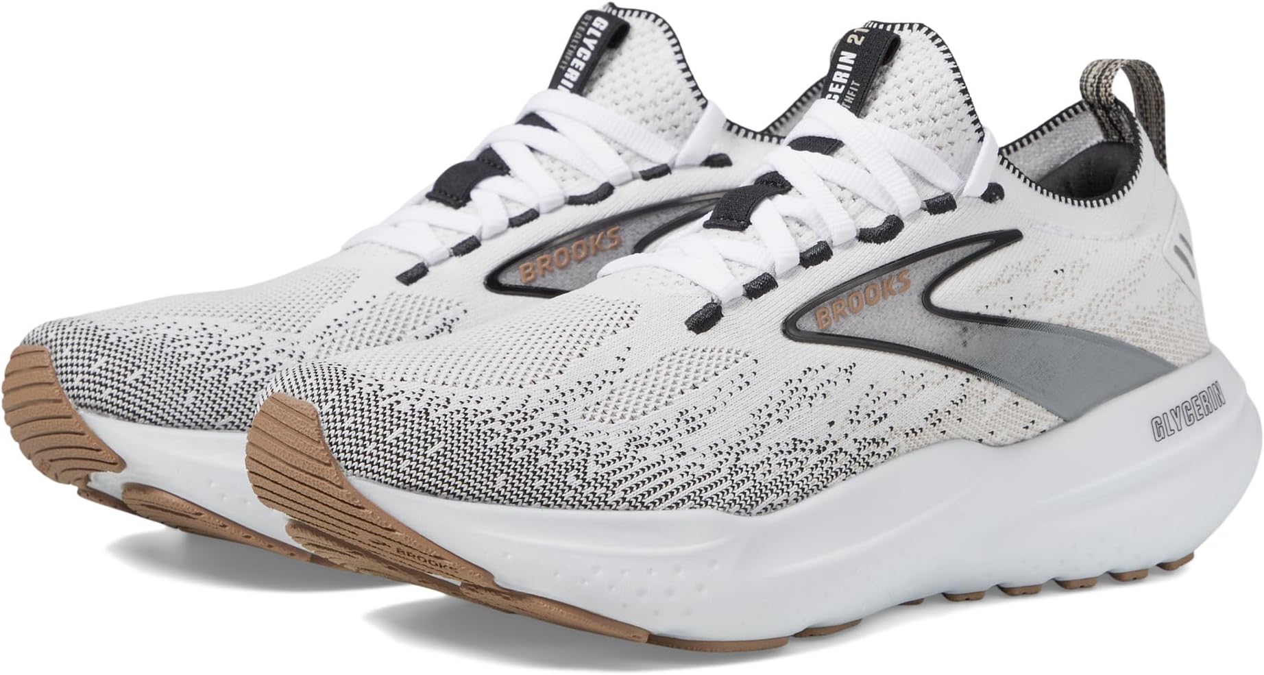 Кроссовки Glycerin Stealthfit 21 Brooks, цвет White/Grey/Black