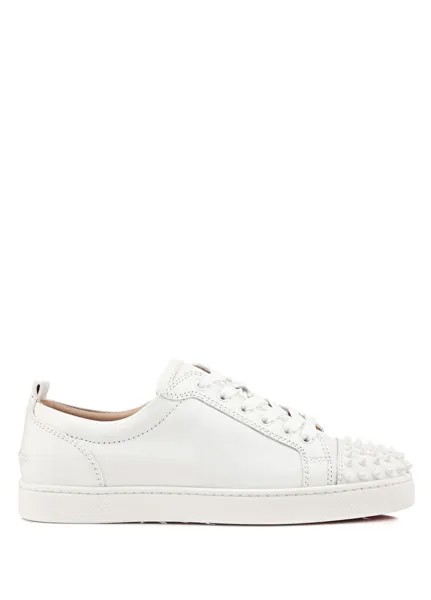 Мужские кожаные кроссовки Louis Junior Spikes Christian Louboutin, белый