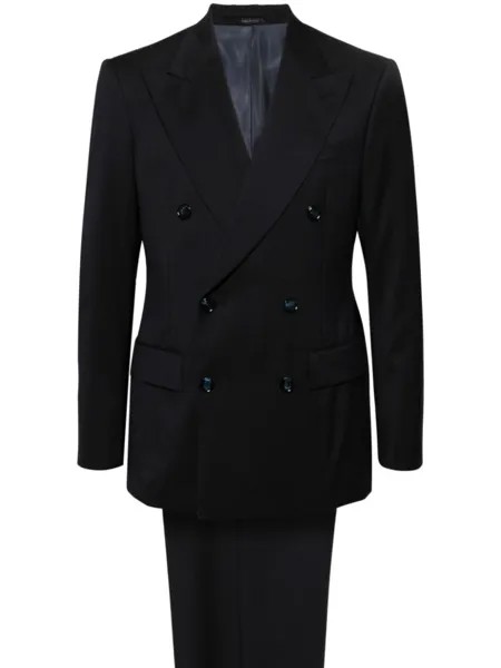 Giorgio Armani костюм с двубортным пиджаком, синий