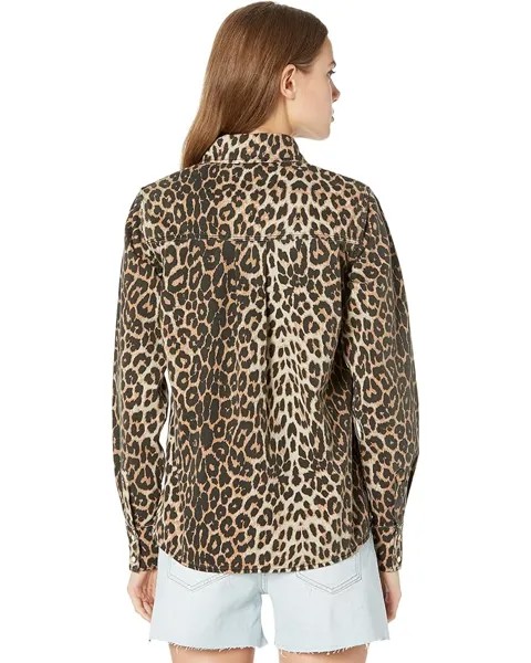 Рубашка AllSaints Ezra Animal Shirt, цвет Leopard Yellow