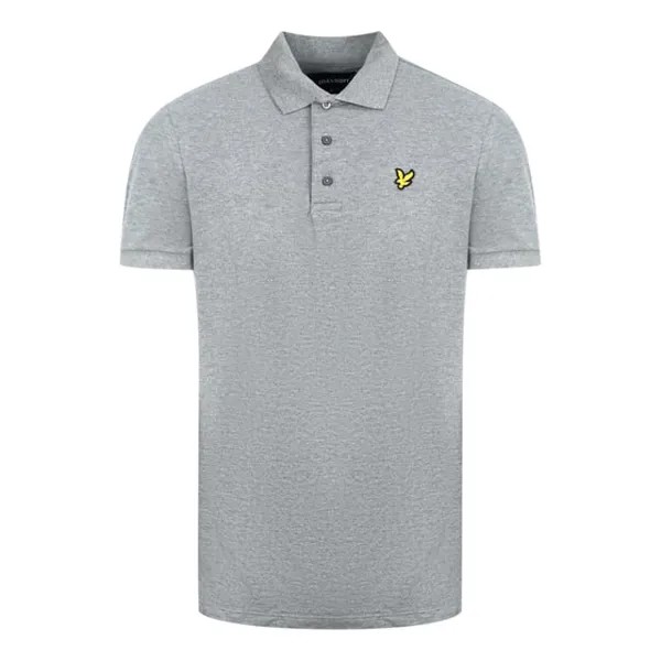 Рубашка-Поло из серой ткани Lyle & Scott, серый