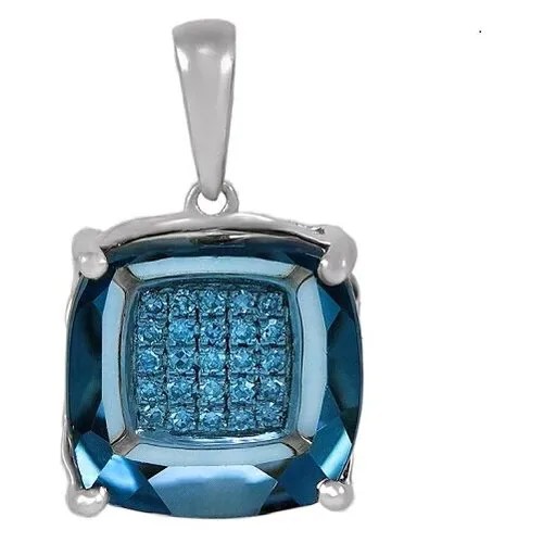 Подвеска Diamond Prime, красное золото, 585 проба, топаз, бриллиант