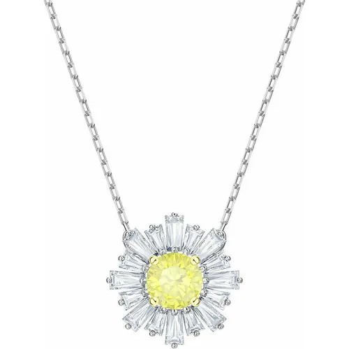 Колье SWAROVSKI, кристаллы Swarovski, серебряный