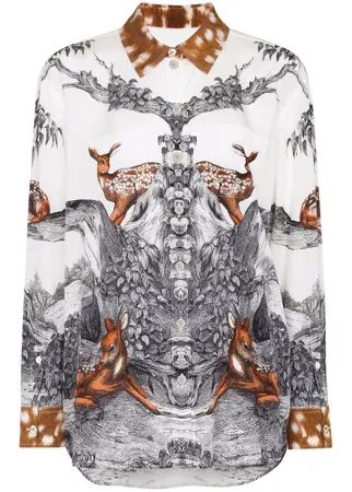 Burberry Carlota deer sketch print blouse