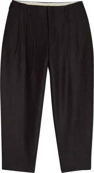 Брюки Comme des Garçons Homme Plus Woolen Yarn Wool Flannel Trousers 'Black', черный