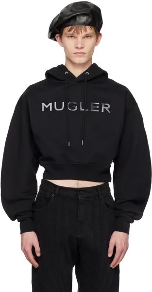 Черная толстовка с капюшоном Mugler