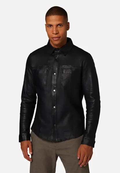 Кожаная куртка Ricano Lederhemd Reverse Shirt, черный