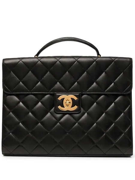 Chanel Pre-Owned стеганый портфель 1995-го года с логотипом CC