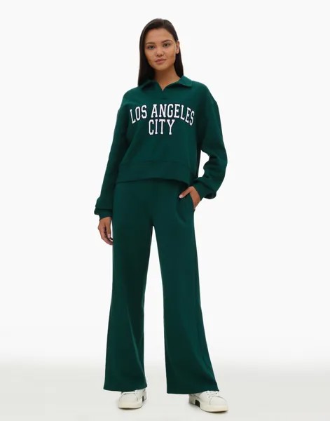 Спортивные брюки женские Gloria Jeans GAC020458 зеленые XS/164