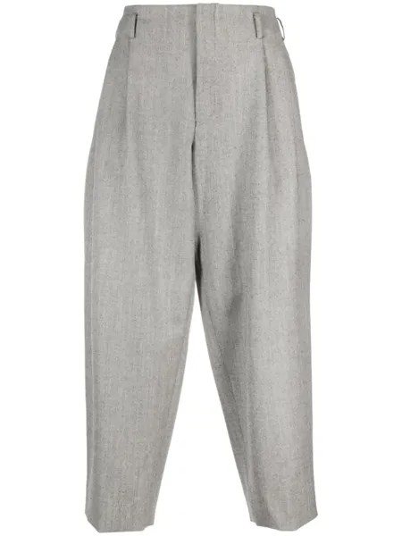 Comme des Garçons Homme Plus шерстяные брюки прямого кроя, черный