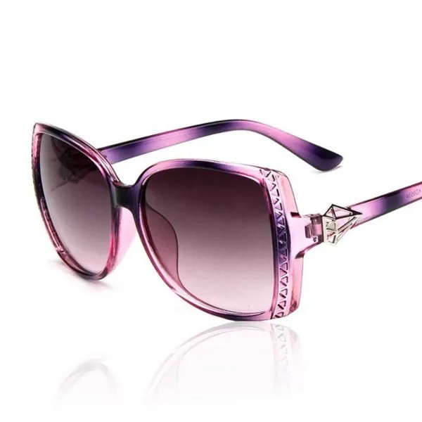 Бриллиант ретро розовый, фиолетовый, черный, синий, белый оправа анти-ультрафиолетовая мода дамские солнцезащитные очки