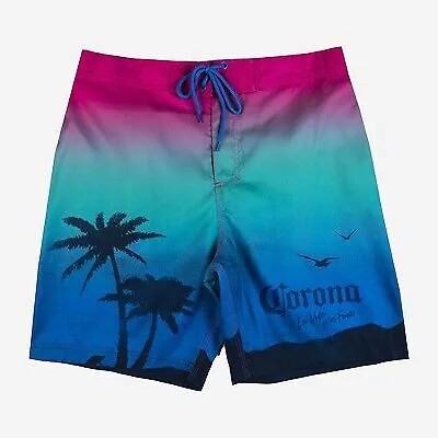 Мужские шорты для плавания Corona Sunset с эластичной доской 8,5 дюймов - синий/зеленый M