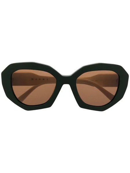 Marni Eyewear солнцезащитные очки Edge в массивной оправе