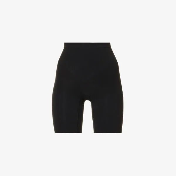 Шорты из эластичной ткани с высокой посадкой Everyday Shaping Spanx, черный