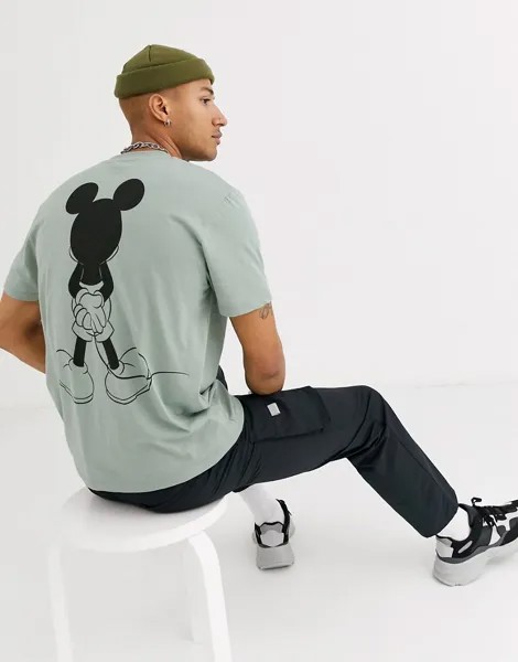 Свободная футболка с принтом сзади ASOS DESIGN Disney-Зеленый цвет