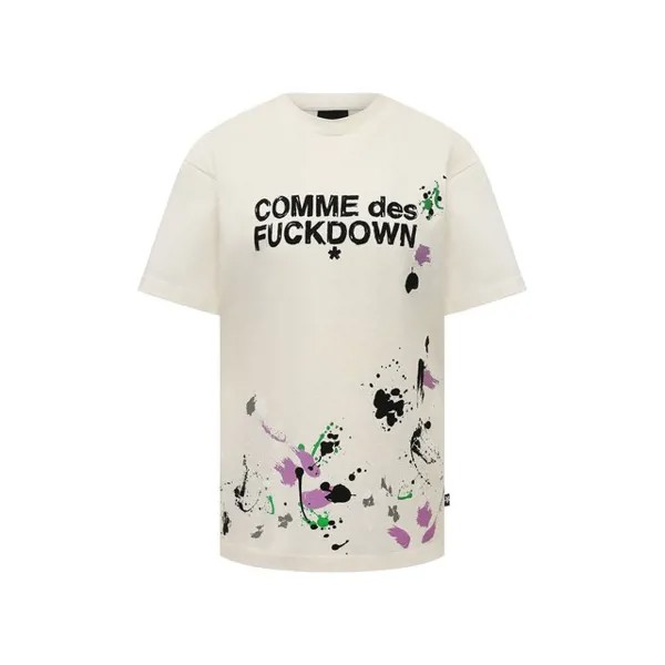 Хлопковая футболка Comme des Fuckdown