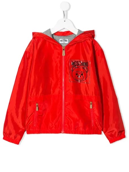 Moschino Kids непромокаемая куртка с логотипом