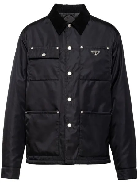 Prada пуховик Re-Nylon, черный
