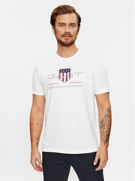 Футболка стандартного кроя Gant, белый