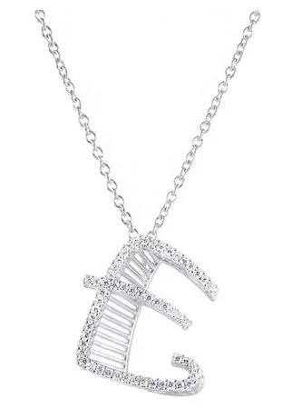 Колье из серебра 925 пробы с фианитами DM2302-EN_KL_001_WG ELEMENT47, длина 45 см.