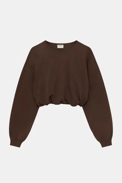 Свитшот женский Pull&Bear PUL550692424 коричневый S. Доставка из-за рубежа.