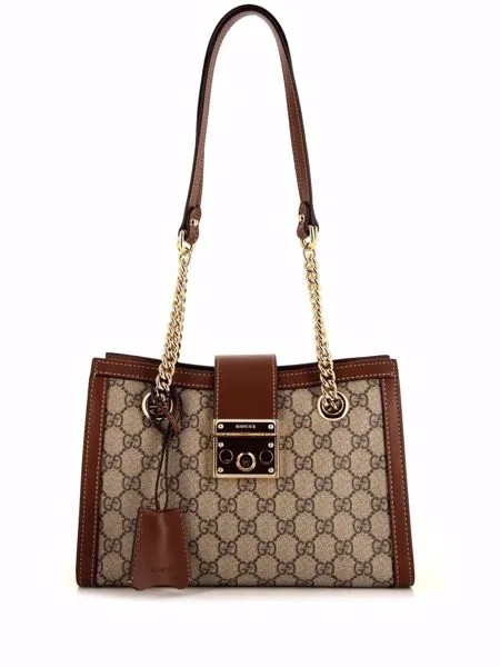 Gucci Pre-Owned маленькая сумка на плечо Padlock с узором GG