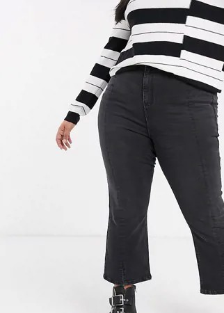 Расклешенные джинсы с завышенной талией Urban Bliss Plus-Черный цвет